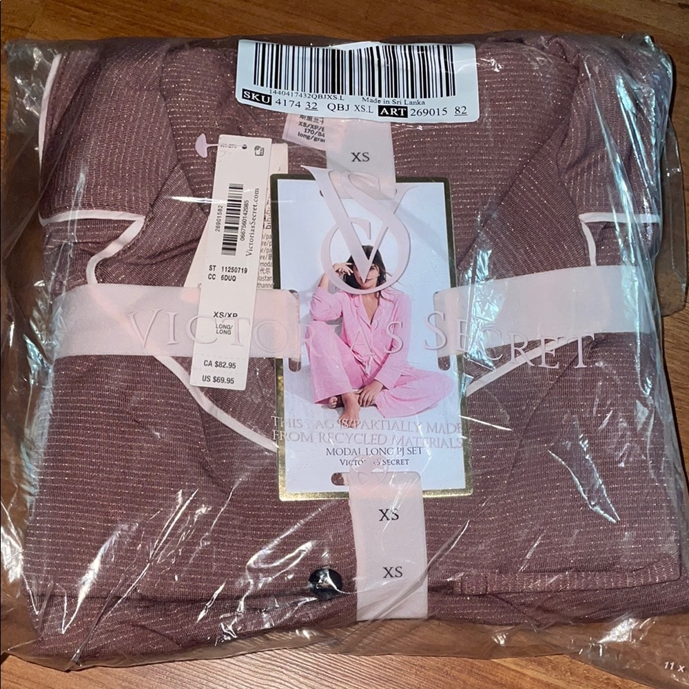 Victoria's Secret Pink Striped Pajama Set